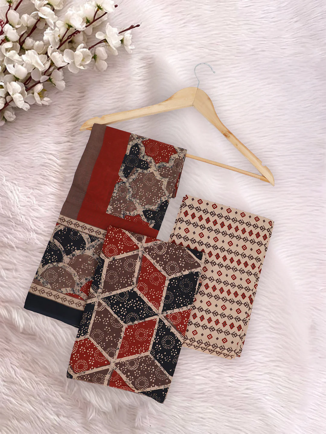 Women Pure Cotton Printed Dress Material Multi Colour DM352 - Image 4