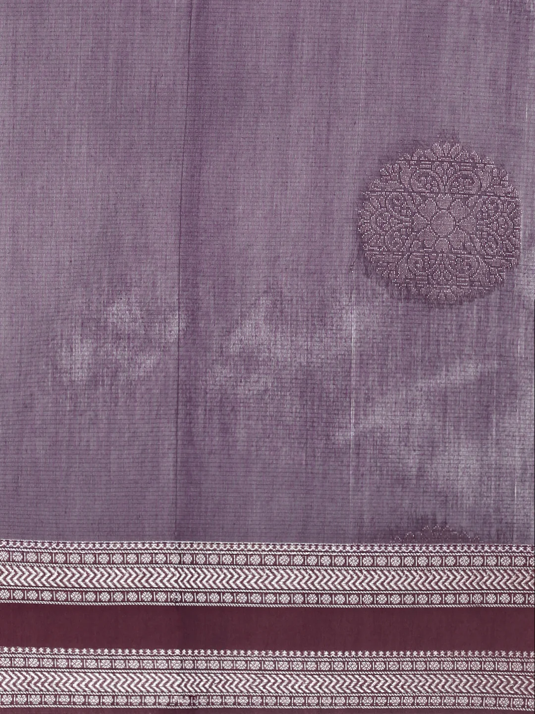 Women Purple Kora Cotton Fancy Saree SK108 - Image 5