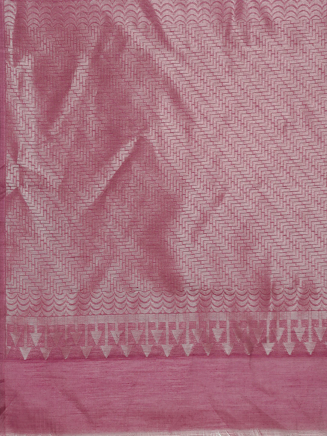 Women Purple Semi Kora Cotton Saree SK125 - Image 7
