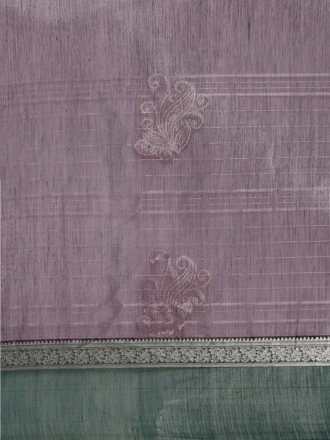 Women Purple Semi Kora Cotton Saree SK131 - Image 6