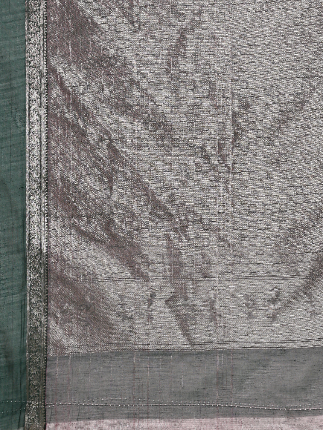 Women Purple Semi Kora Cotton Saree SK131 - Image 7