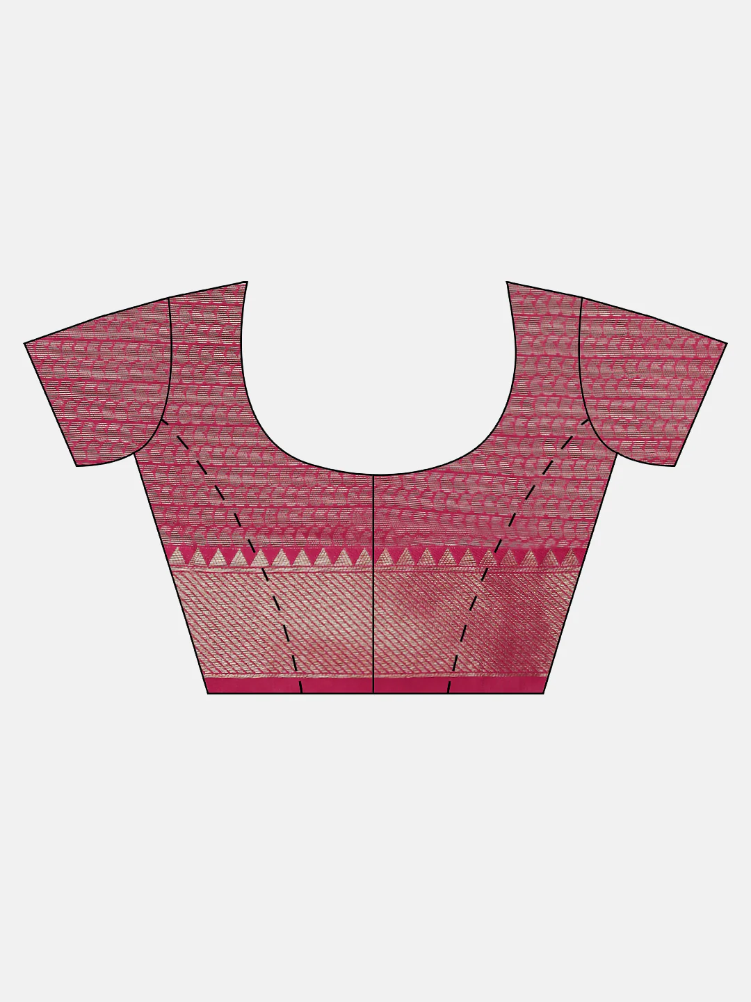 Women Sandal with Pink Border Soft Silk Saree SS390 - Image 6