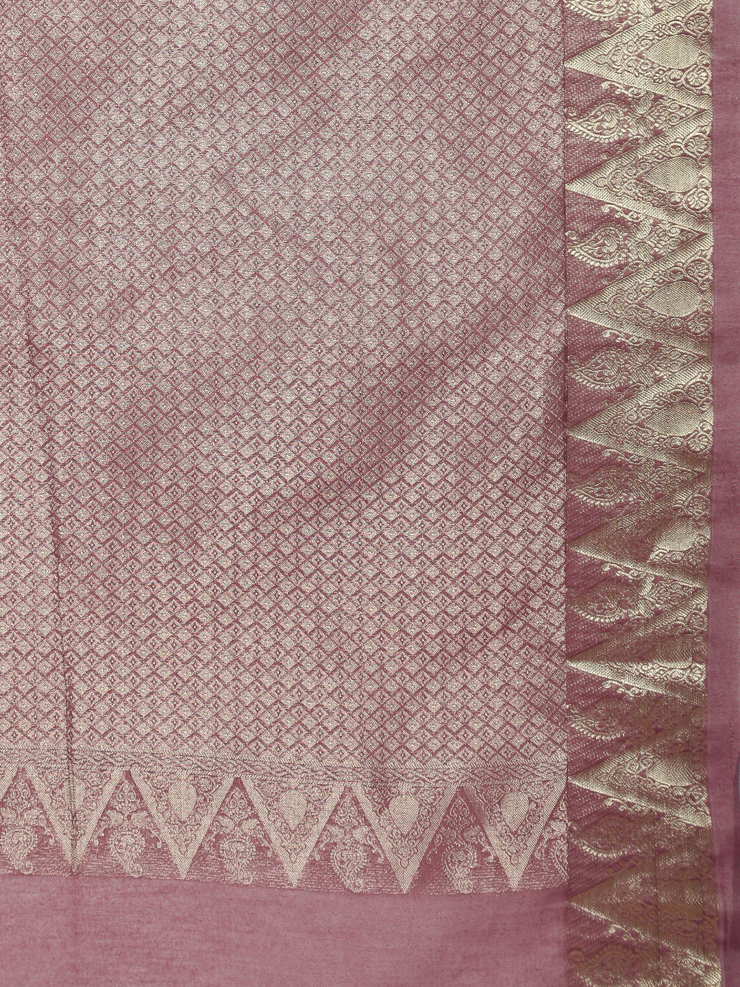 Women Semi Kora Cotton Dark Green Saree SK122 - Image 5