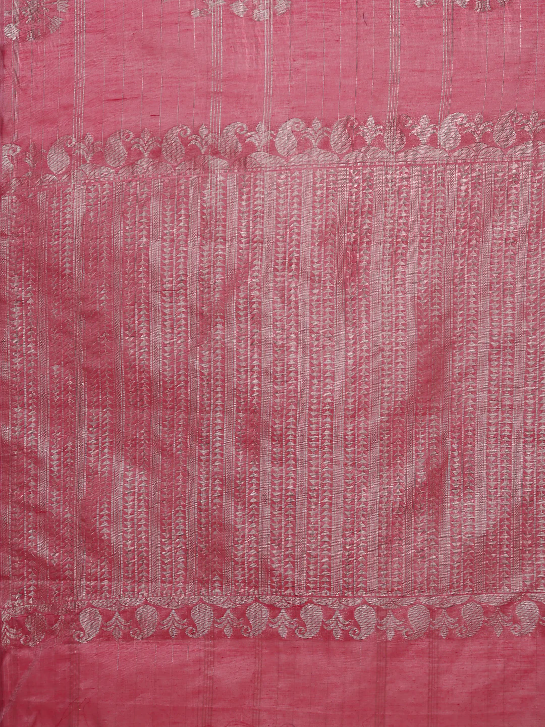 Women Semi Kora Cotton Purple Saree SK126 - Image 5