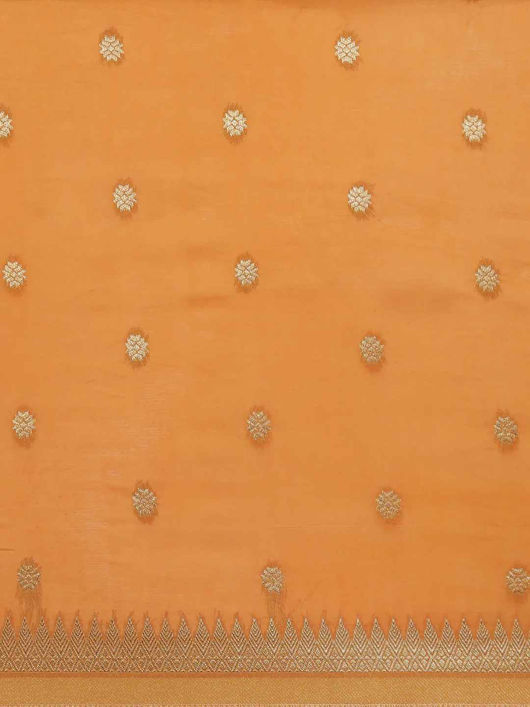 Women Semi Mysore Silk Saree Mustard SS400 - Image 4