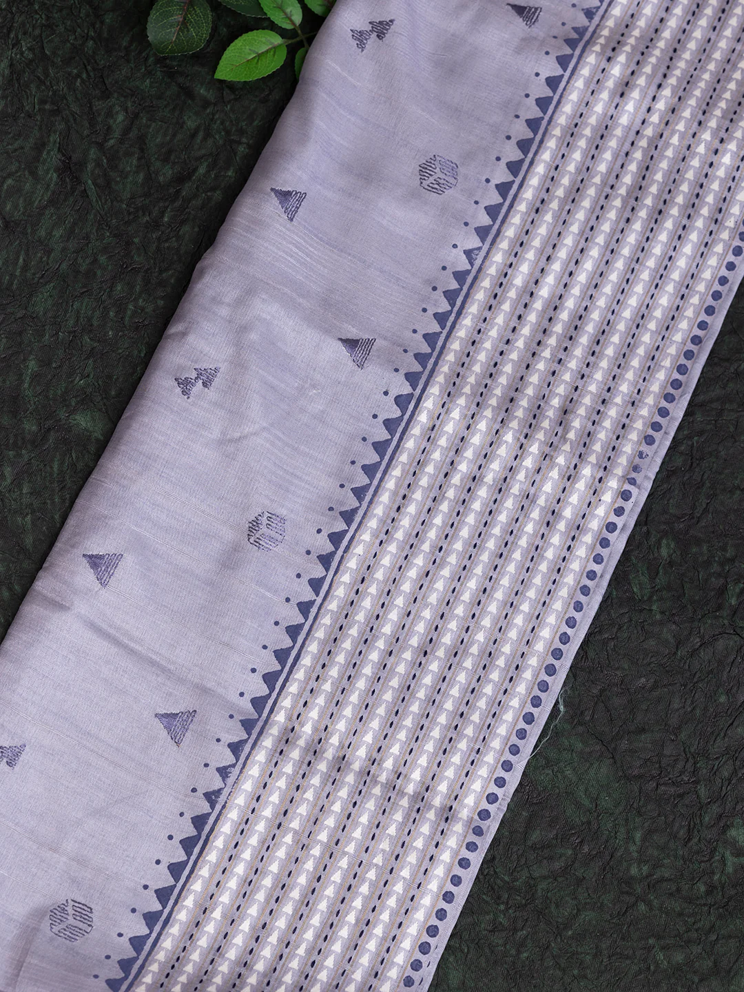 Women Semi Raw Silk Saree Light Blue SRS101 - Image 4