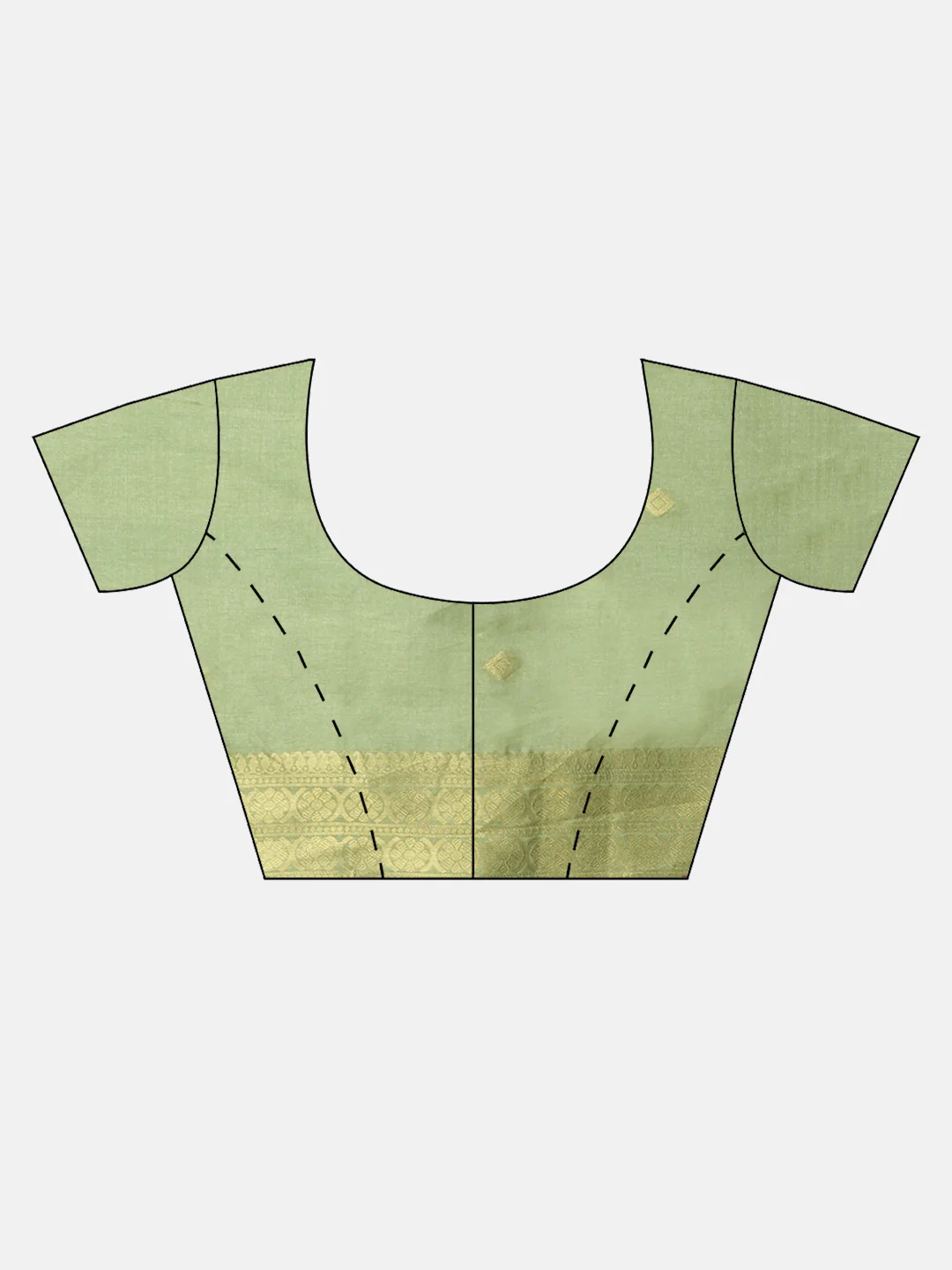 Women Semi Tussar Weaving Green Saree ST318 - Image 5