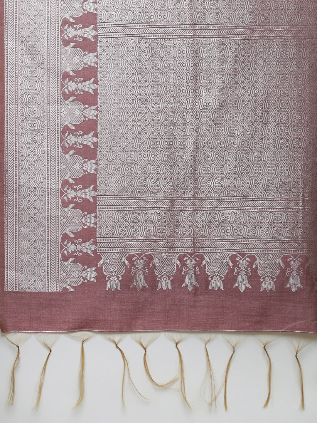 Women Semi Tussar Weaving Navy Saree ST317 - Image 6