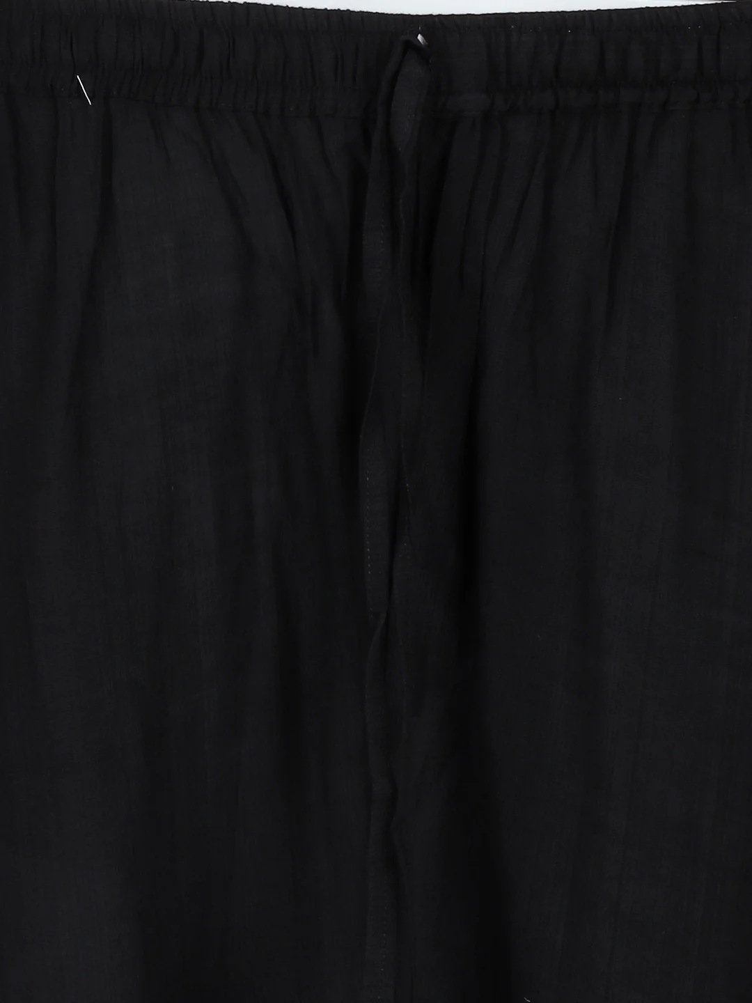 Women Silky Crush Embroidered Kurti Set Black EKS89 - Image 4