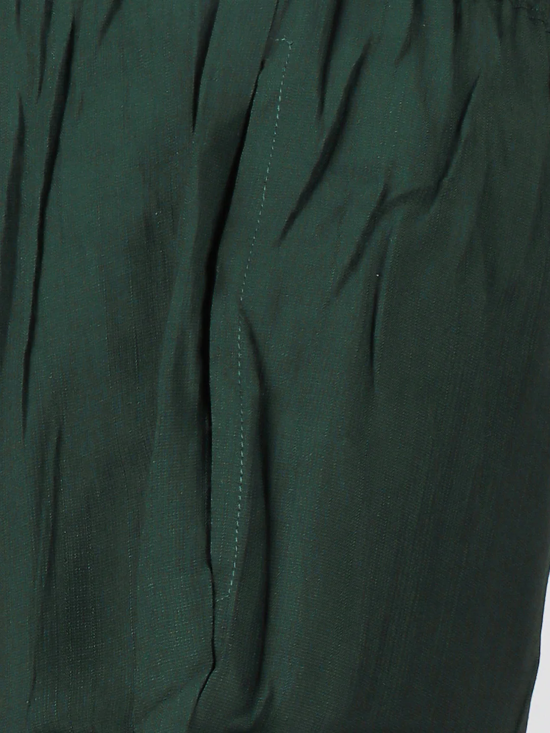Women Silky Crush Embroidered Kurti Set Dark Green EKS92 - Image 5