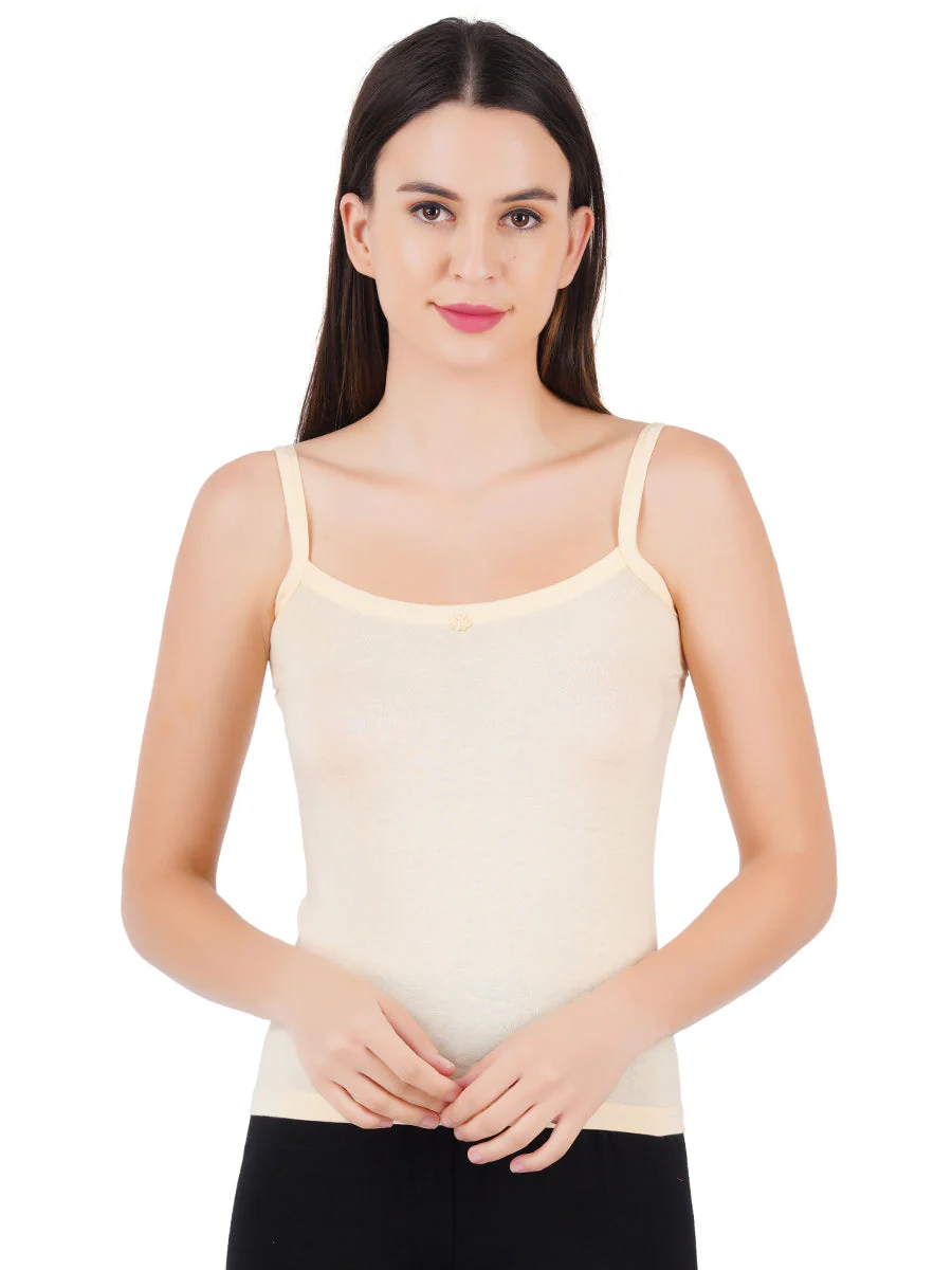 Women 100% Combed Cotton Skin Camisole Cheers (Pack of 2)