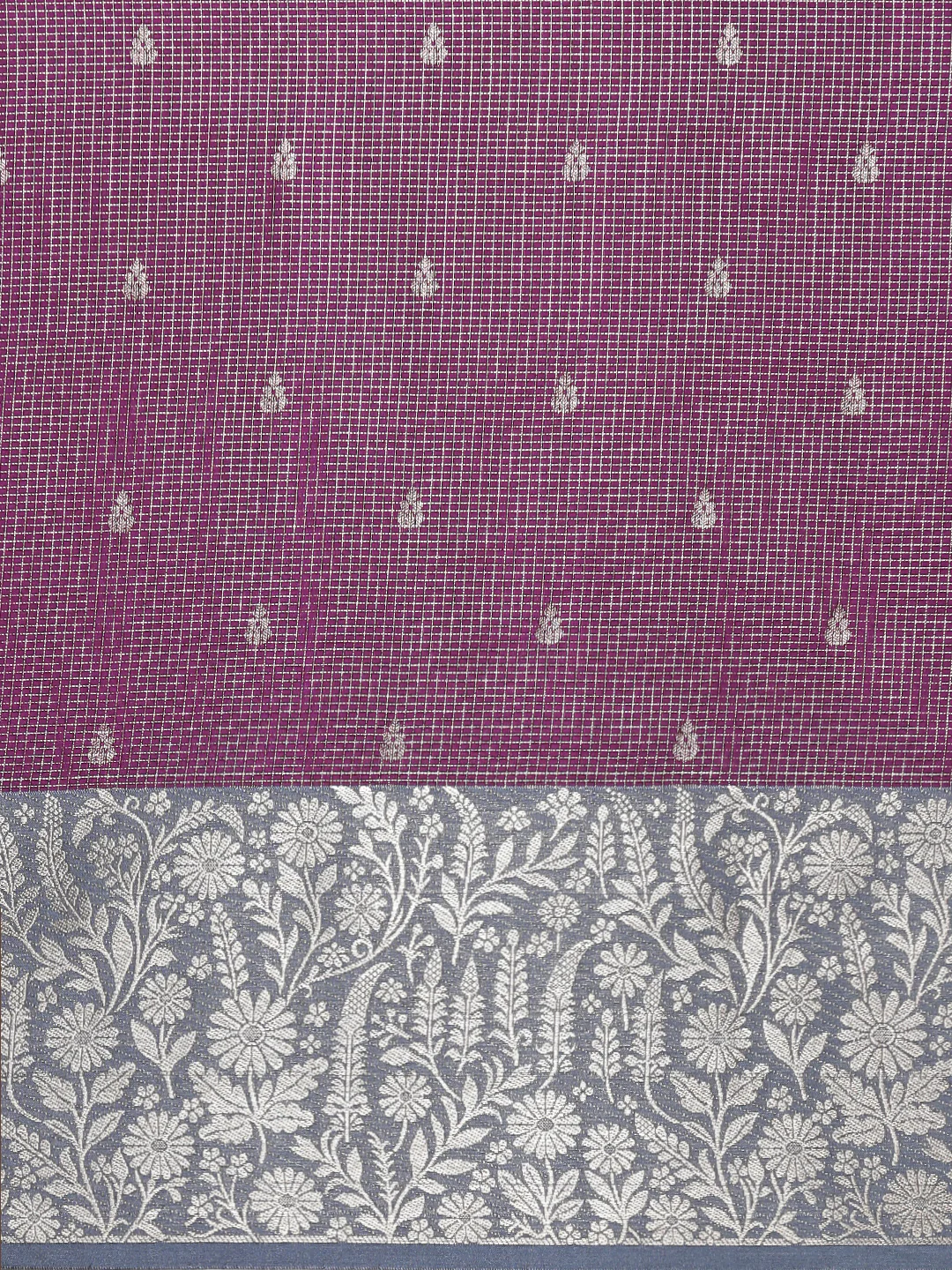 Women Soft Silk Saree Dark Violet SS417 - Image 6