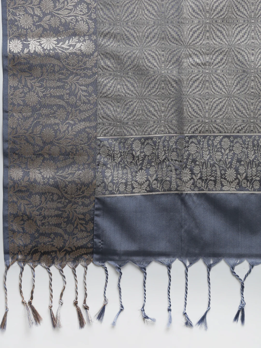 Women Soft Silk Saree Dark Violet SS417 - Image 7