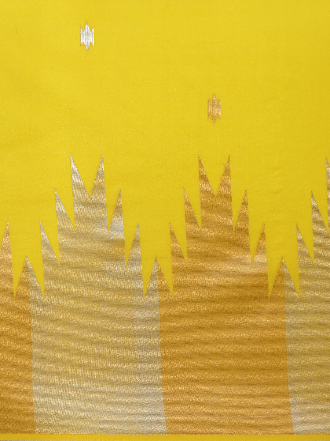 Women Soft Silk Saree Golden Yellow SS415 - Image 5
