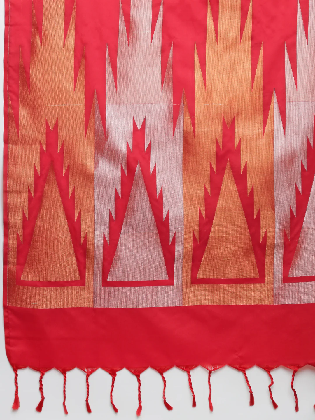 Women Soft Silk Saree Golden Yellow SS415 - Image 6