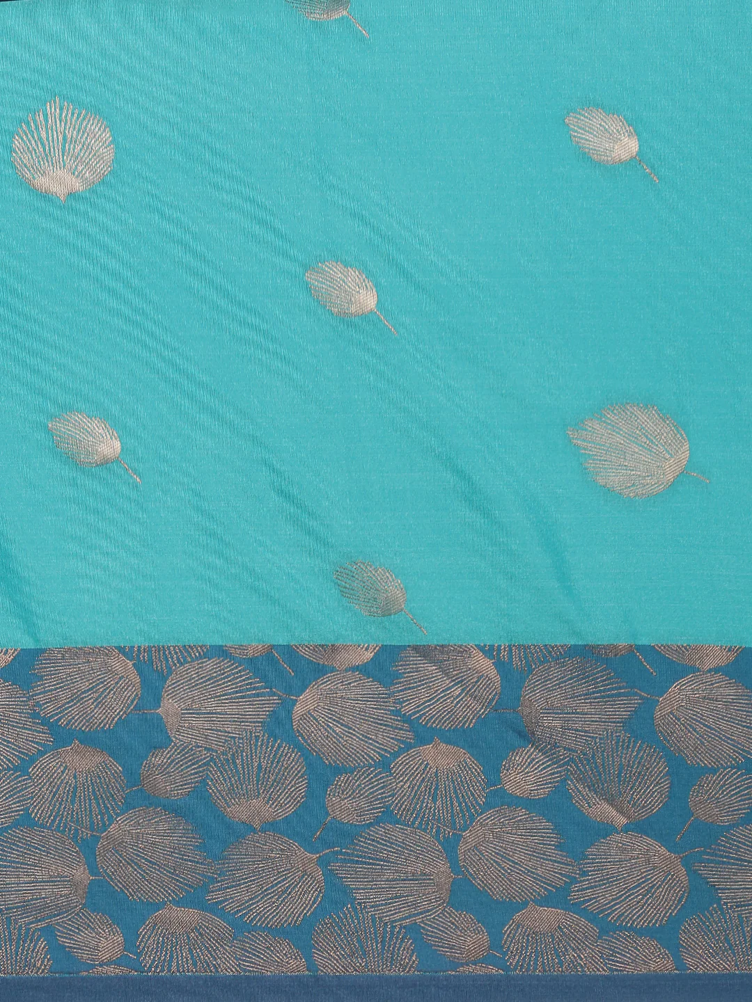 Women Soft Silk Saree Green SS414 - Image 6