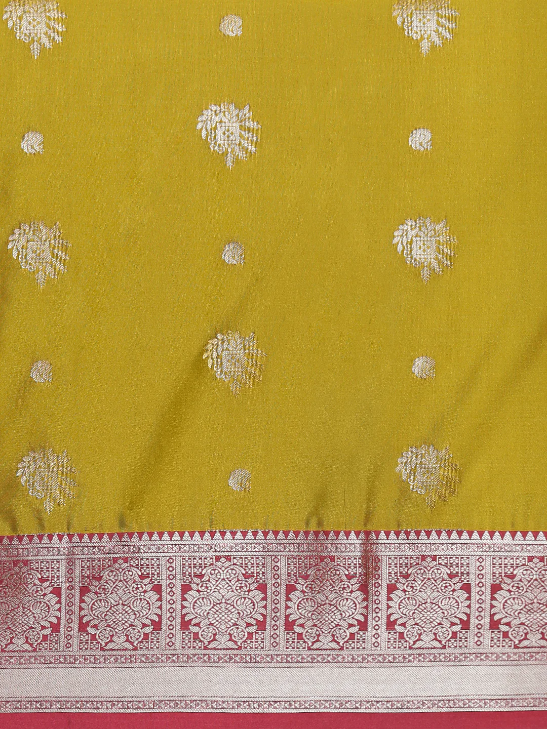 Women Soft Silk Saree Mustard Yellow SS416 - Image 5
