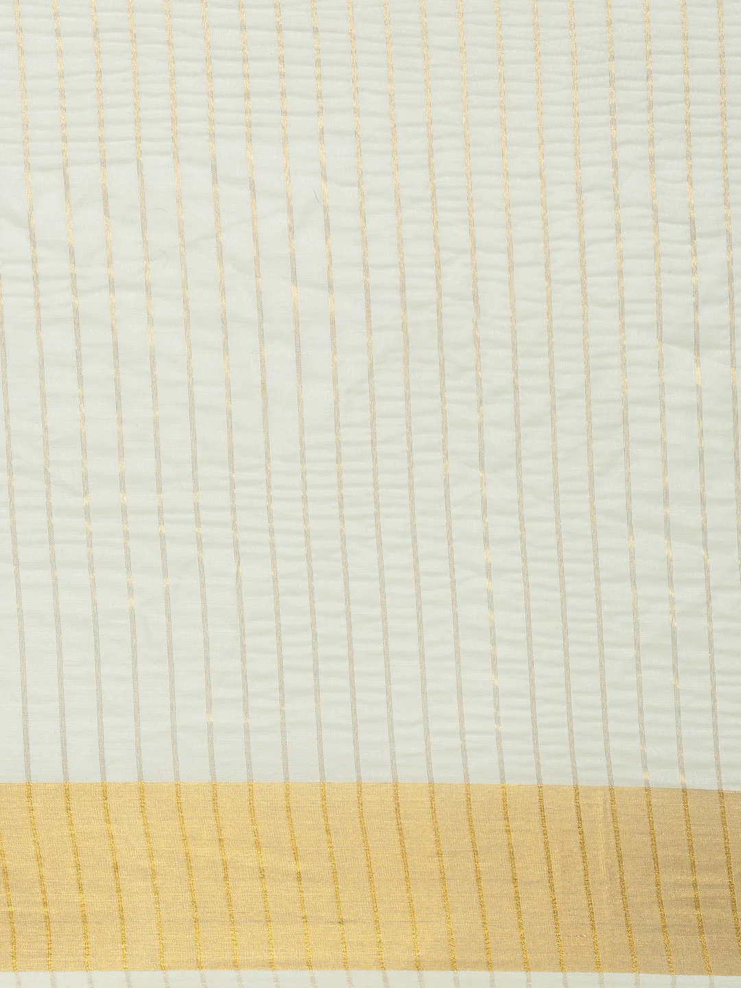 Women Traditional Kerala Cream Stripes Saree KS228 - Image 6