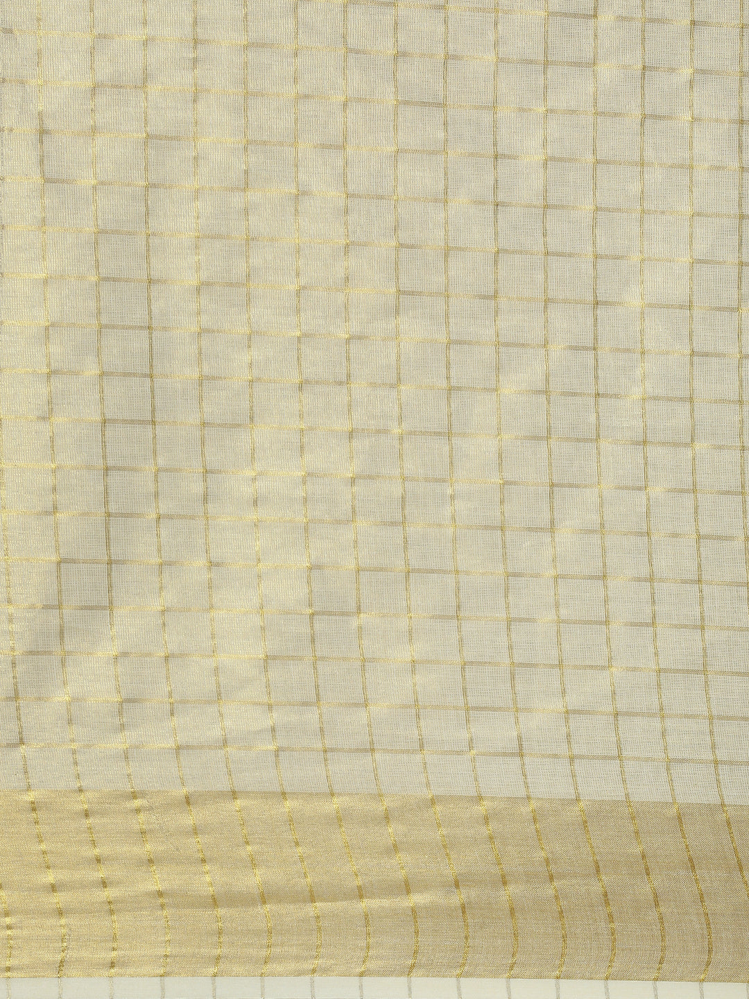 Women Traditional Kerala Tissue Gold Checks Saree KS218 - Image 7