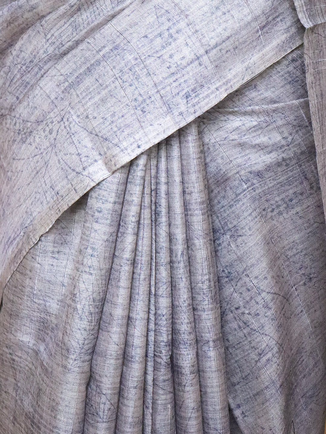 Women Light Lavender Semi Tussar Printed Saree ST310 - Image 5