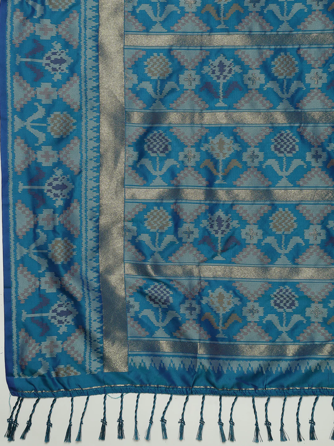 Women Violet Soft Silk Saree SS395 - Image 6