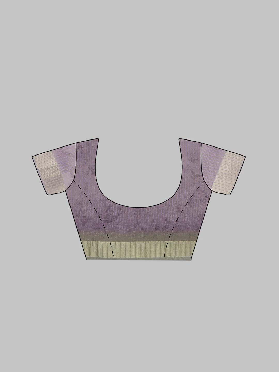 Women Violet Tissue Printed Saree TS45 - Image 5