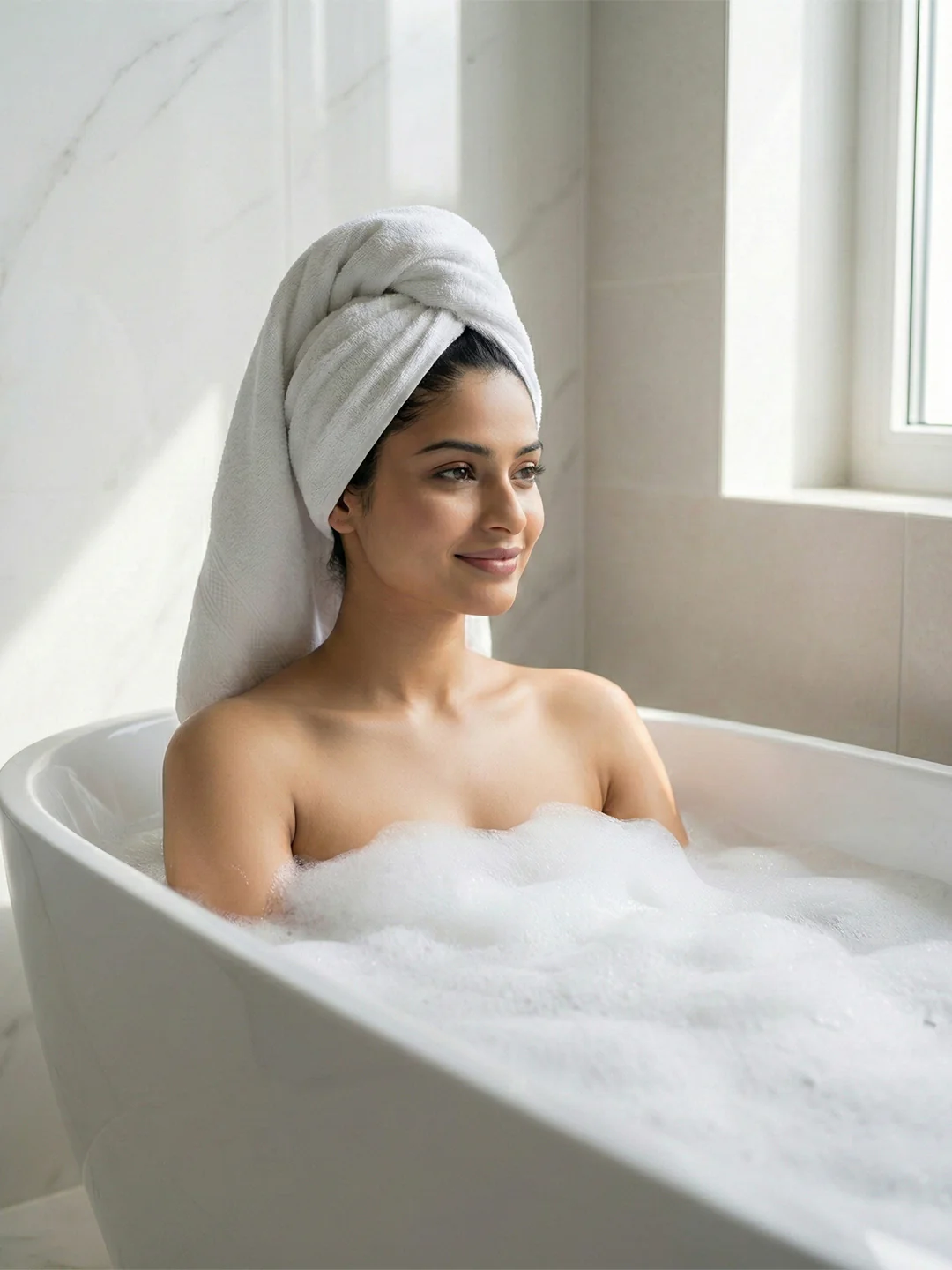 You & Me Premium Soft Terry Cotton Couple Bath, Face & Hand Towel White (Pack Of 6) - Image 5