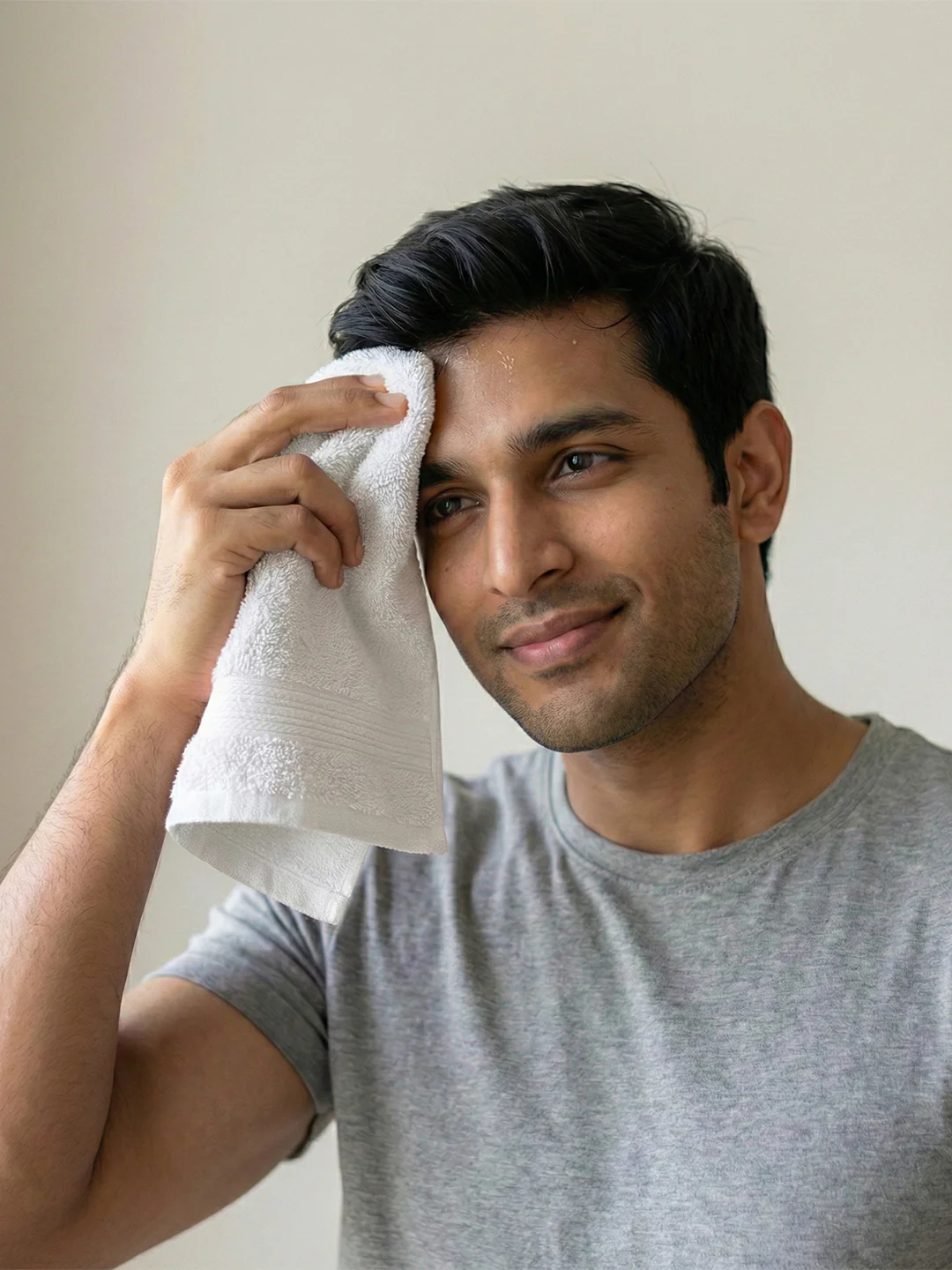 You & Me Premium Soft Terry Cotton Couple Bath, Face & Hand Towel White (Pack Of 6) - Image 7