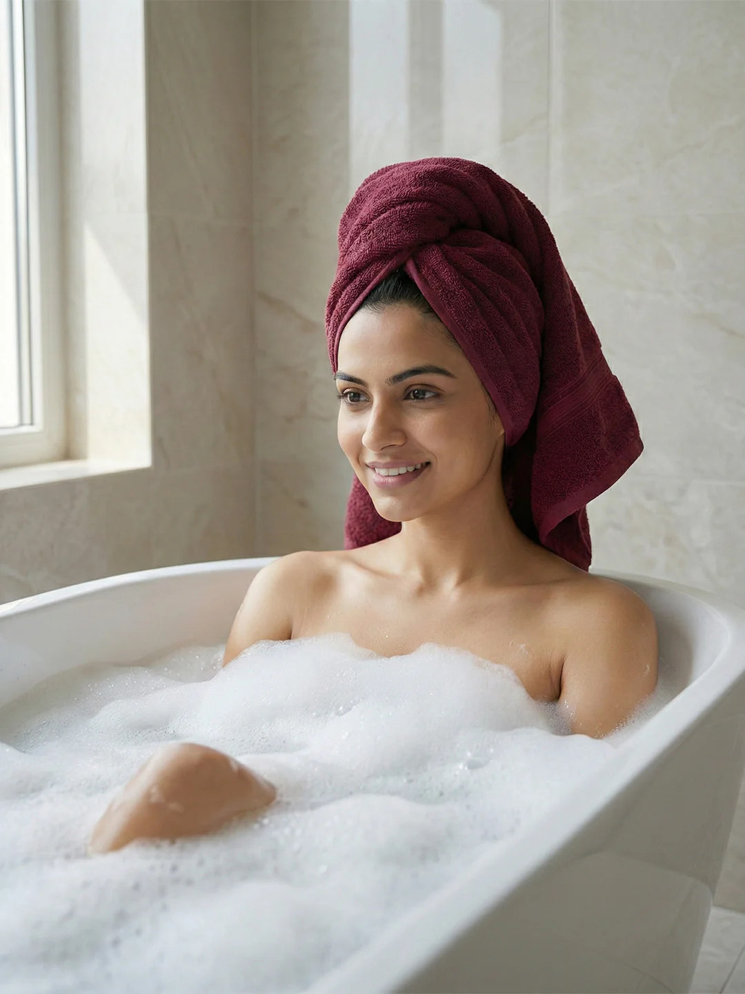 You & Me Premium Soft Terry Cotton Couple Bath, Face & Hand Towels Rumba Red (Pack Of 6) - Image 7